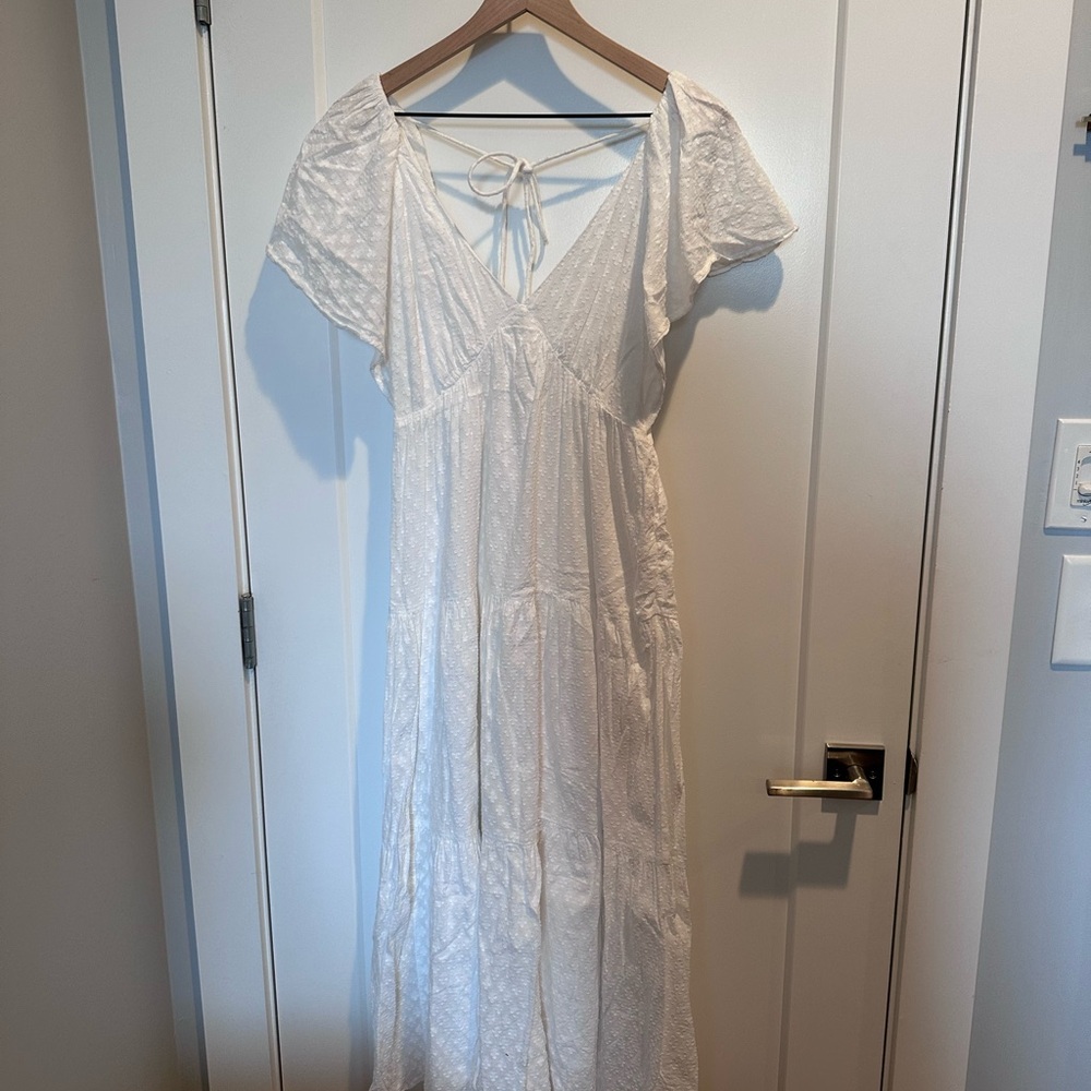 Madewell White Backless Dress
